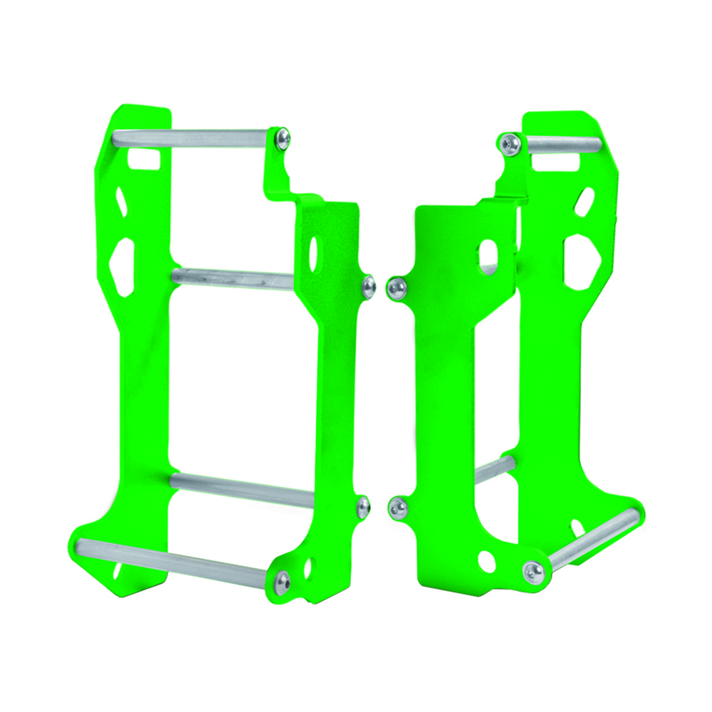 ALUMINIUM RADIATOR BRACES KAWASAKI KX250F 10-16 GREEN